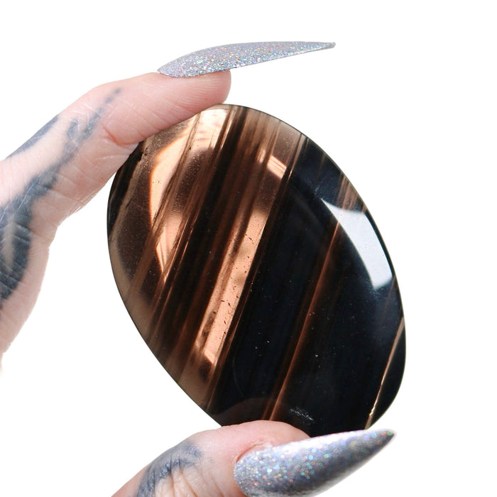Midnight Lace Obsidian Palm Stone Haute Macabre 