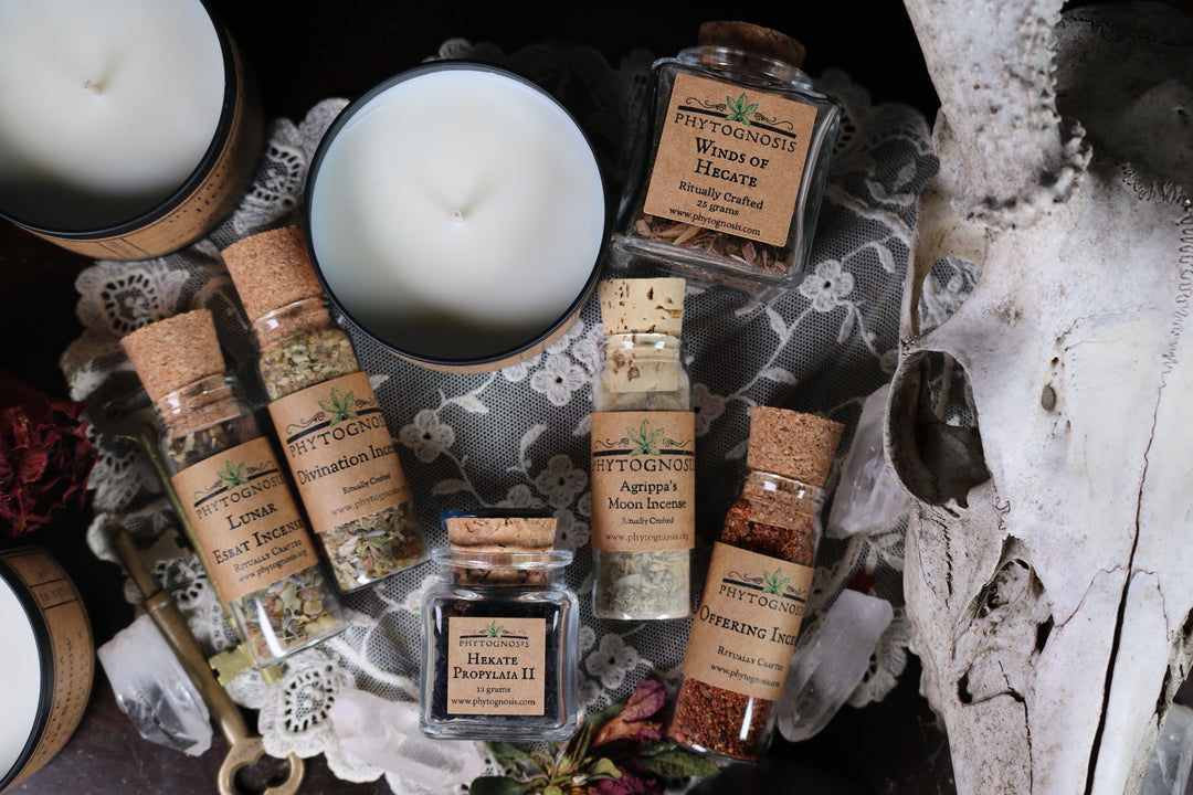 Ritual offering magical witchcraft incense vegan soy candle haute macabre phytognosis