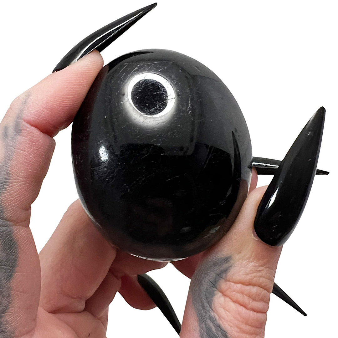 Psychic Shield: Black Tourmaline Palm Stone