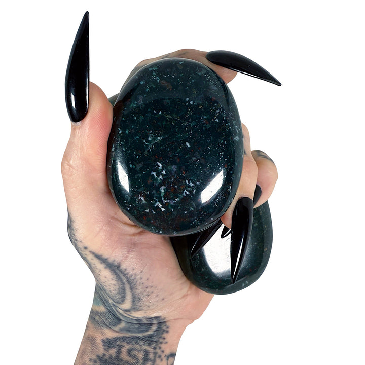 Ancestral Healer: Bloodstone Palm Stone