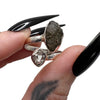 Moldavite + Herkimer Adjustable Ring 10