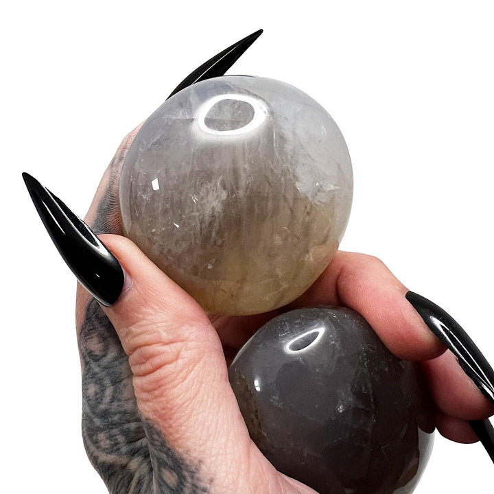 Goth Glamour Witch: Blue Rose Quartz Palm Stone