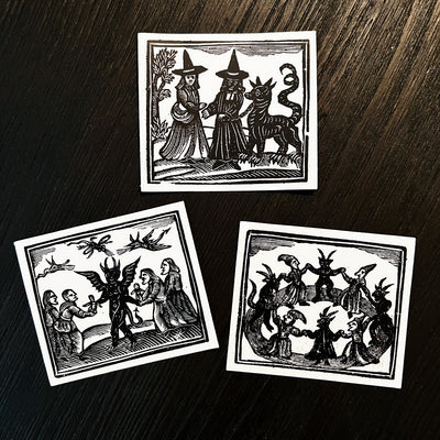 Woodcut Witches Sticker Set   Haute Macabre