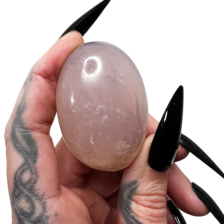 Goth Glamour Witch: Blue Rose Quartz Palm Stone