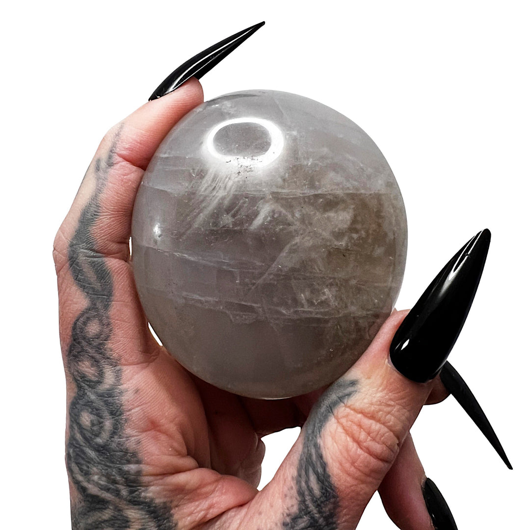 Goth Glamour Witch: Blue Rose Quartz Palm Stone