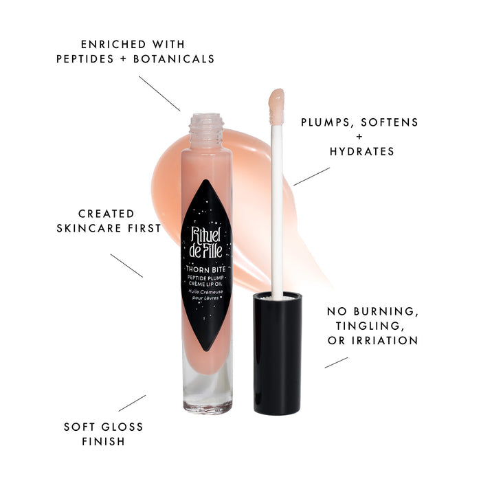 Thorn Bite Peptide Plump Creme Lip Oil: Rose Dew | Rituel de Fille