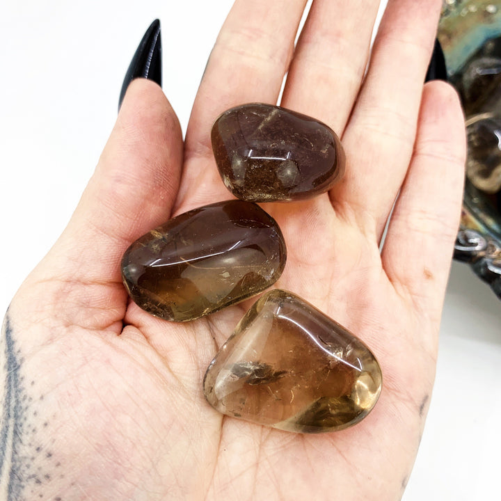 Stress Release: Smoky Quartz Pocket Pebble