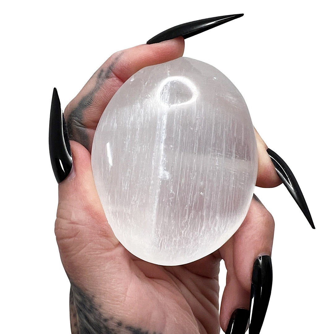 Clear + Recharge: Selenite Palmstone