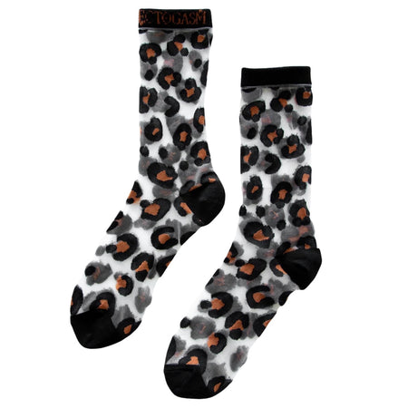 Sheer Leopard Print Socks by Ectogasm