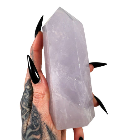 Lavender Rose Quartz Tower 4