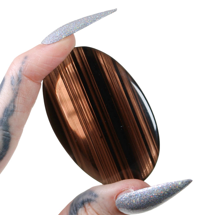 Midnight Lace Obsidian Palm Stone Crystal Haute Macabre 