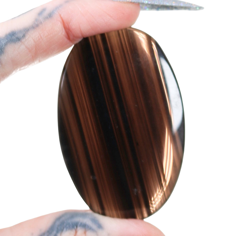 Midnight Lace Obsidian Palm Stone Crystal Haute Macabre 