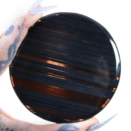 Midnight Lace Obsidian Scrying Mirror Haute Macabre