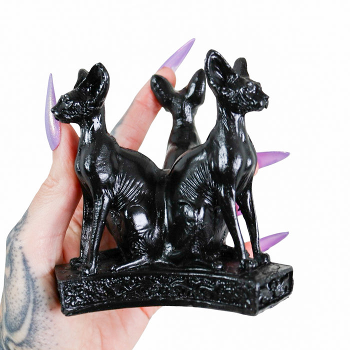 Sphynx Cat Crystal Ball Stand Haute Macabre