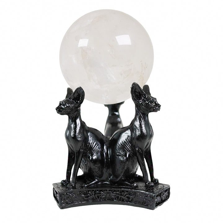 Sphynx Cat Crystal Ball Stand Haute Macabre