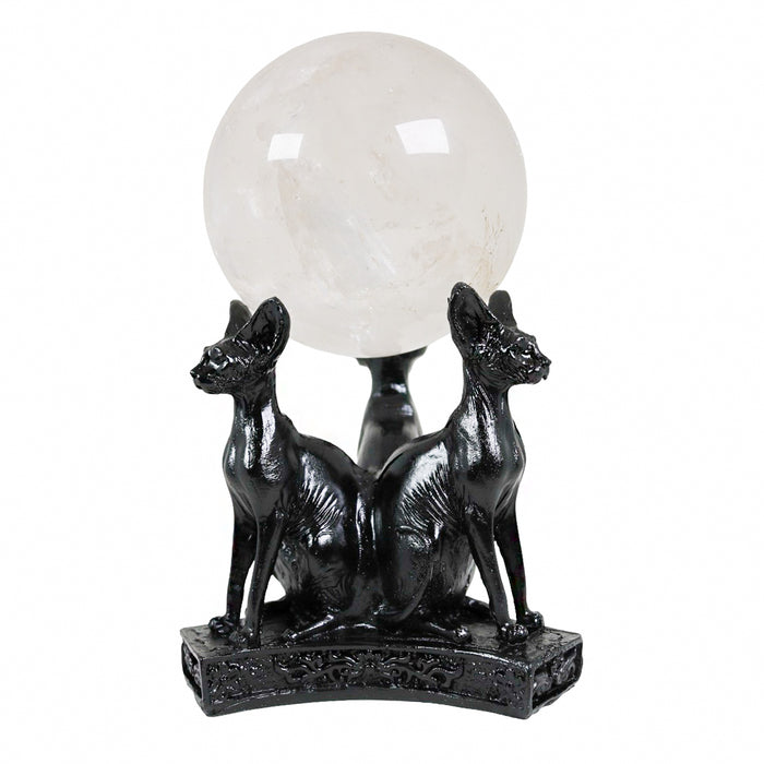 Sphynx Cat Crystal Ball Stand Haute Macabre