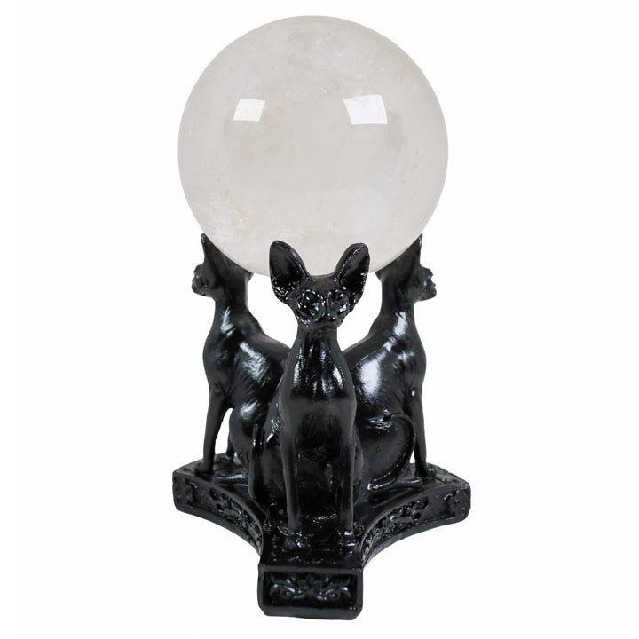 Sphynx Cat Crystal Ball Stand Haute Macabre