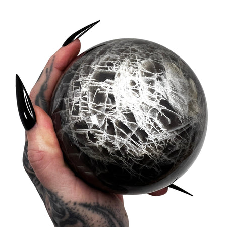 Black Moonstone Sphere 4 *free shipping*