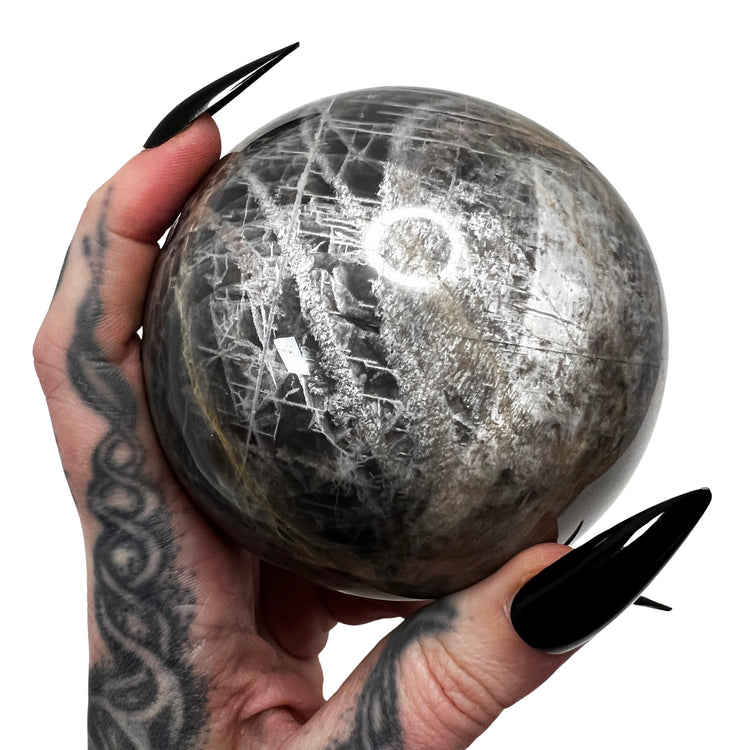 Black Moonstone Sphere 5 *free shipping*