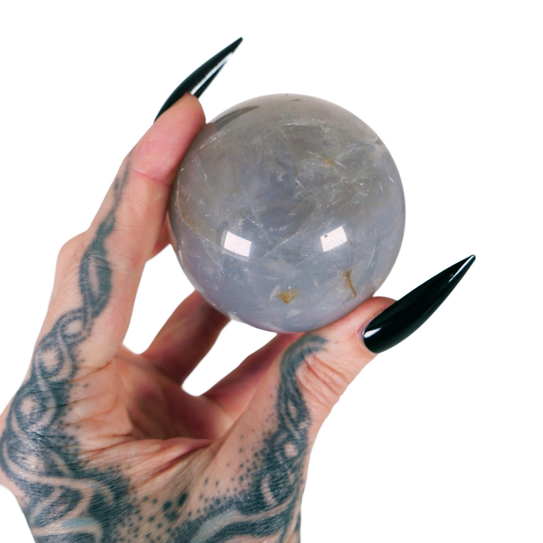Goth Glamour Witch: Blue Rose Quartz Sphere 9