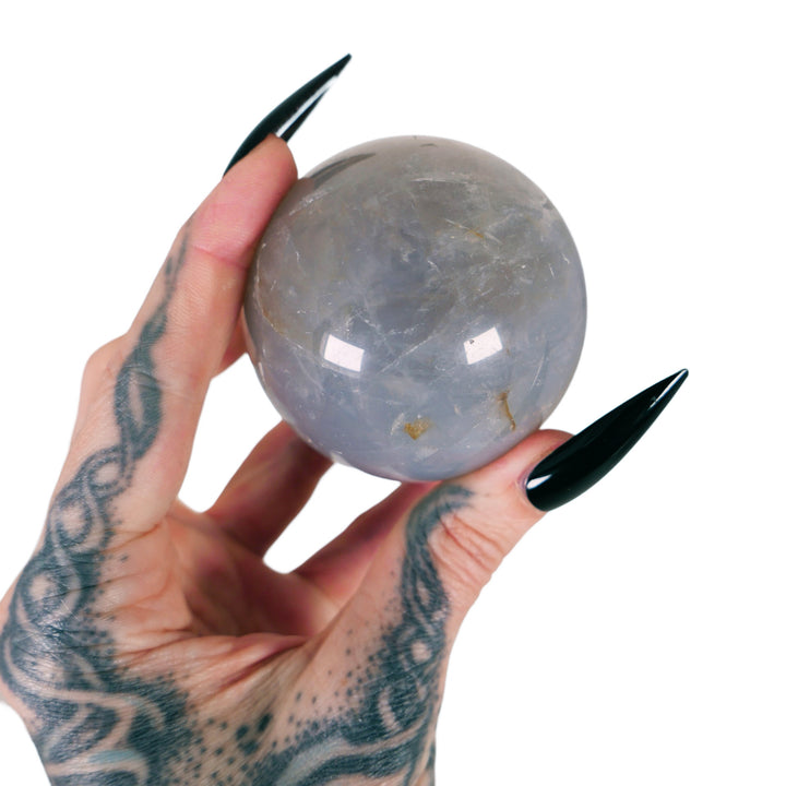 Goth Glamour Witch: Blue Rose Quartz Sphere 9