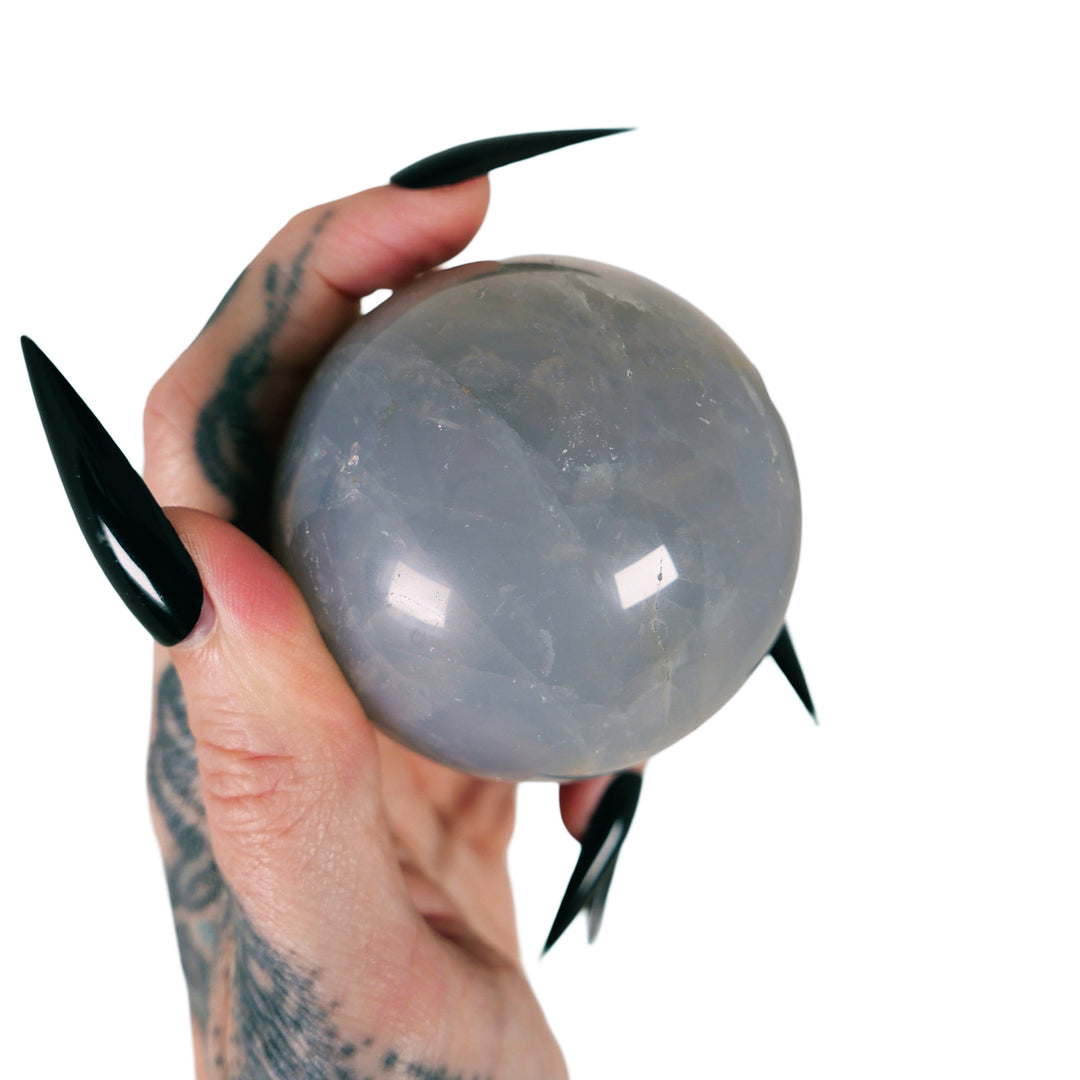 Goth Glamour Witch: Blue Rose Quartz Sphere 9