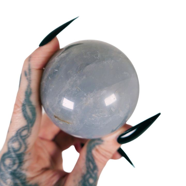 Goth Glamour Witch: Blue Rose Quartz Sphere 9