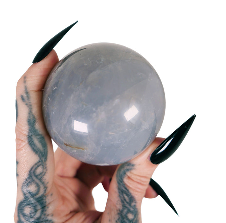 Goth Glamour Witch: Blue Rose Quartz Sphere 9