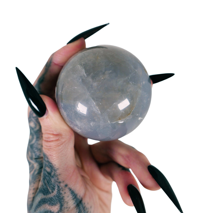 Goth Glamour Witch: Blue Rose Quartz Sphere 9