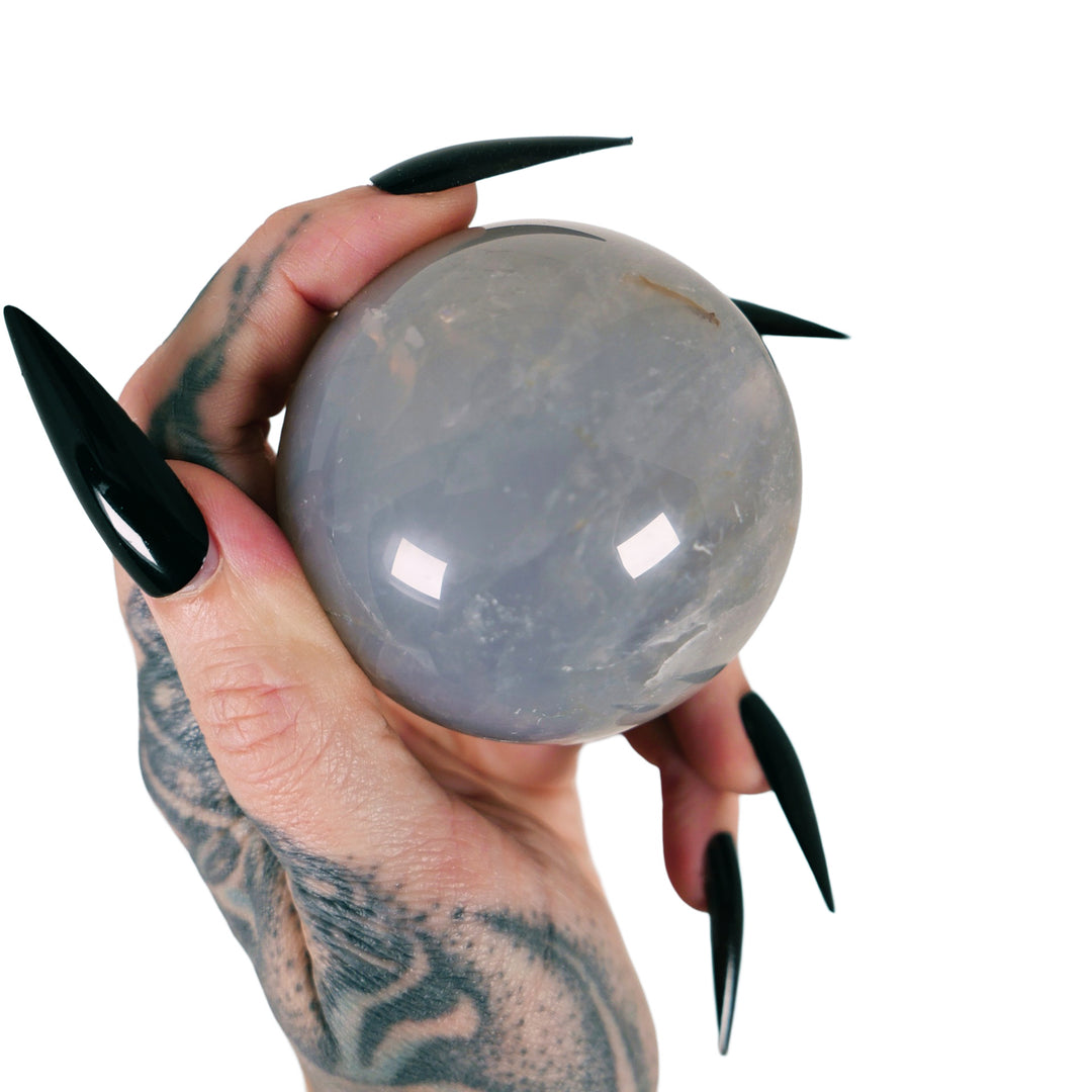 Goth Glamour Witch: Blue Rose Quartz Sphere 9