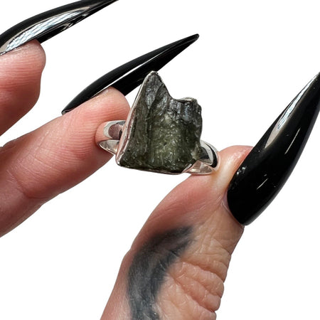 Moldavite Ring 16 size 9