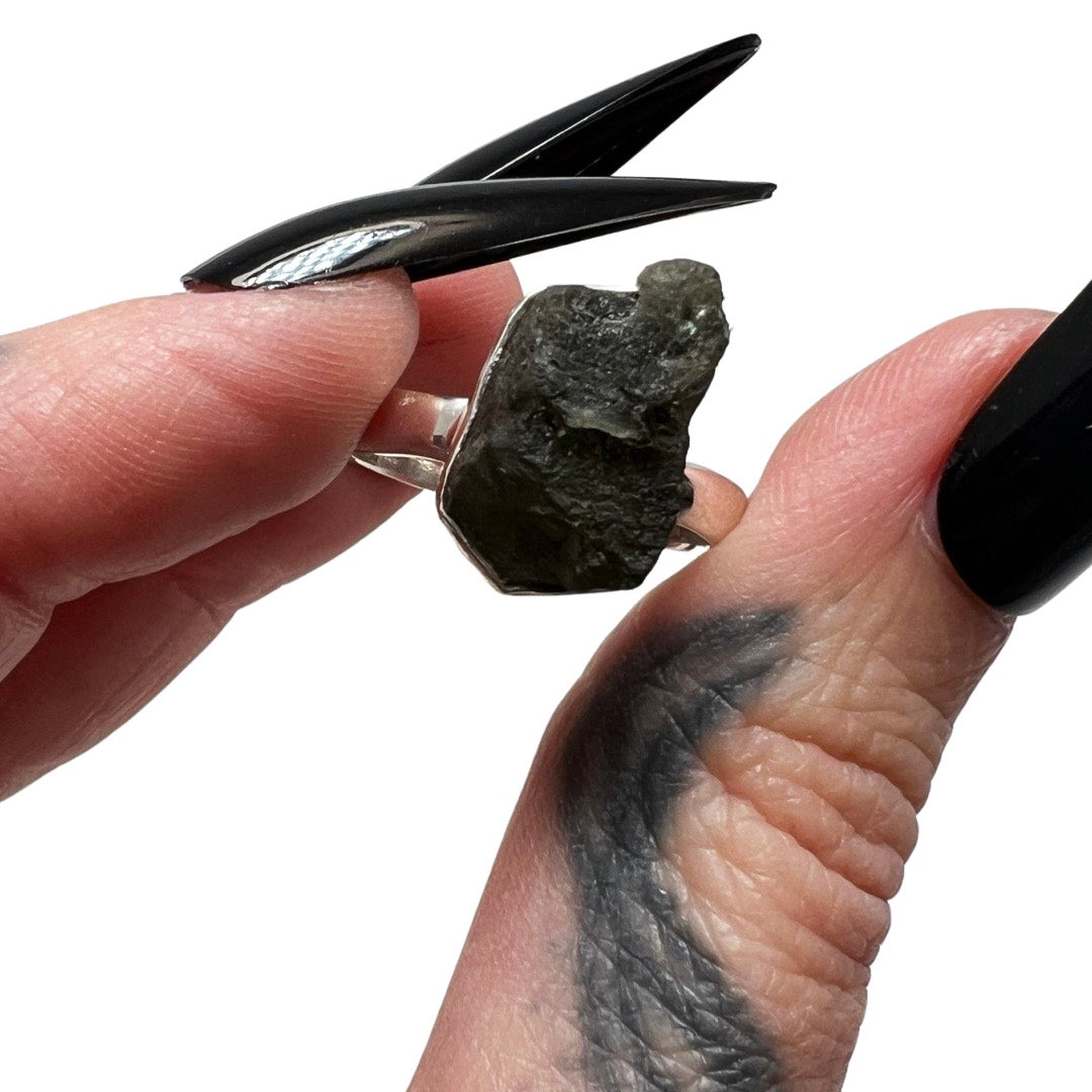 Moldavite Ring 10 size 8
