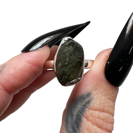 Moldavite Ring 12 size 8