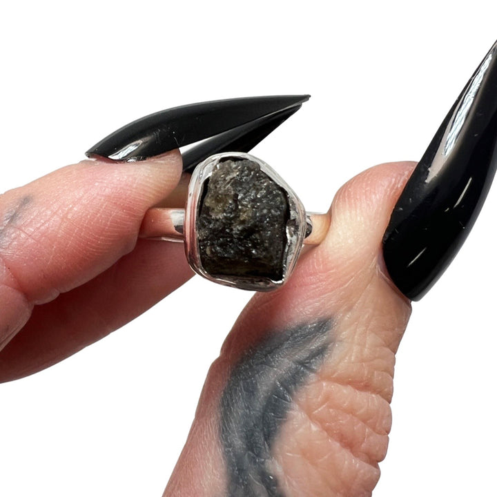 Moldavite Ring 14 size 8.5