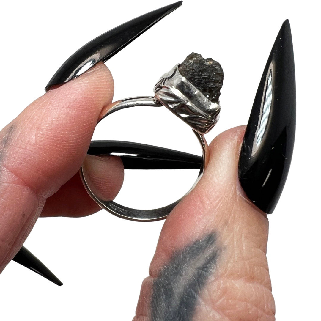 Moldavite Ring 14 size 8.5