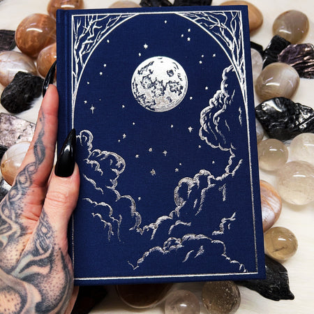 The Astronomer Notebook: Blue and Silver Foil Cover