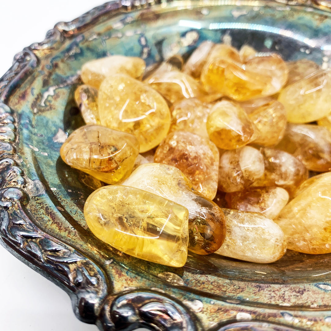 Manifest Abundance: Citrine Pocket Pebble