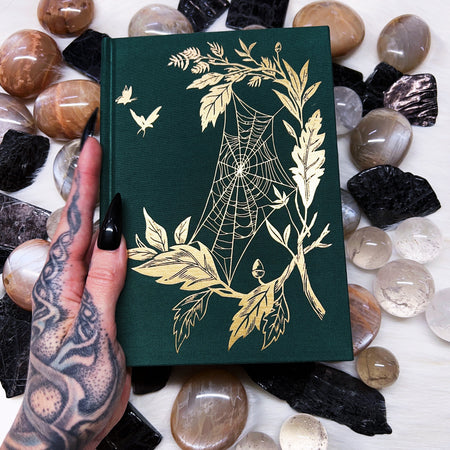 The Botanist Notebook: Green and Gold Foil Cover