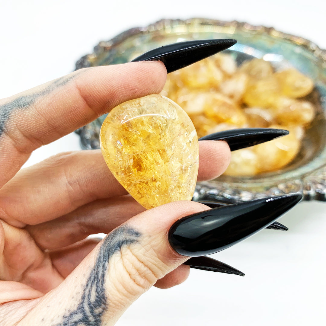 Manifest Abundance: Citrine Pocket Pebble