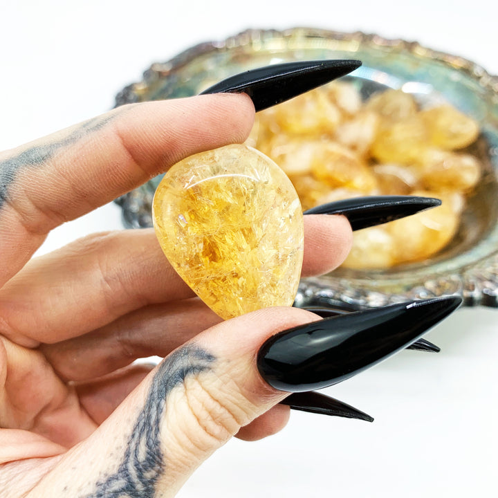 Manifest Abundance: Citrine Pocket Pebble