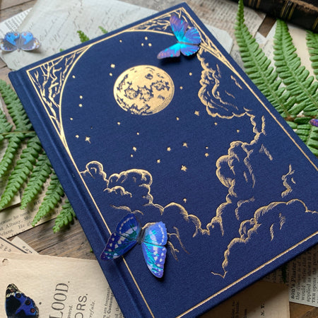 The Astronomer Notebook: Blue and Gold Foil Cover