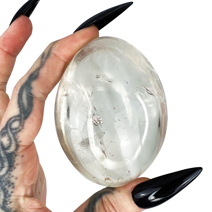 Manifest + Amplify: Clear Quartz Palm Stone