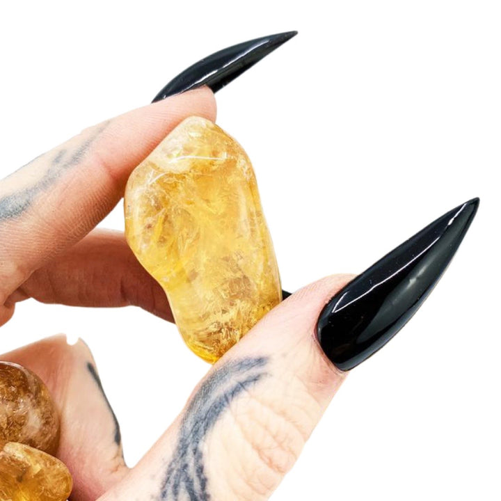 Manifest Abundance: Citrine Pocket Pebble
