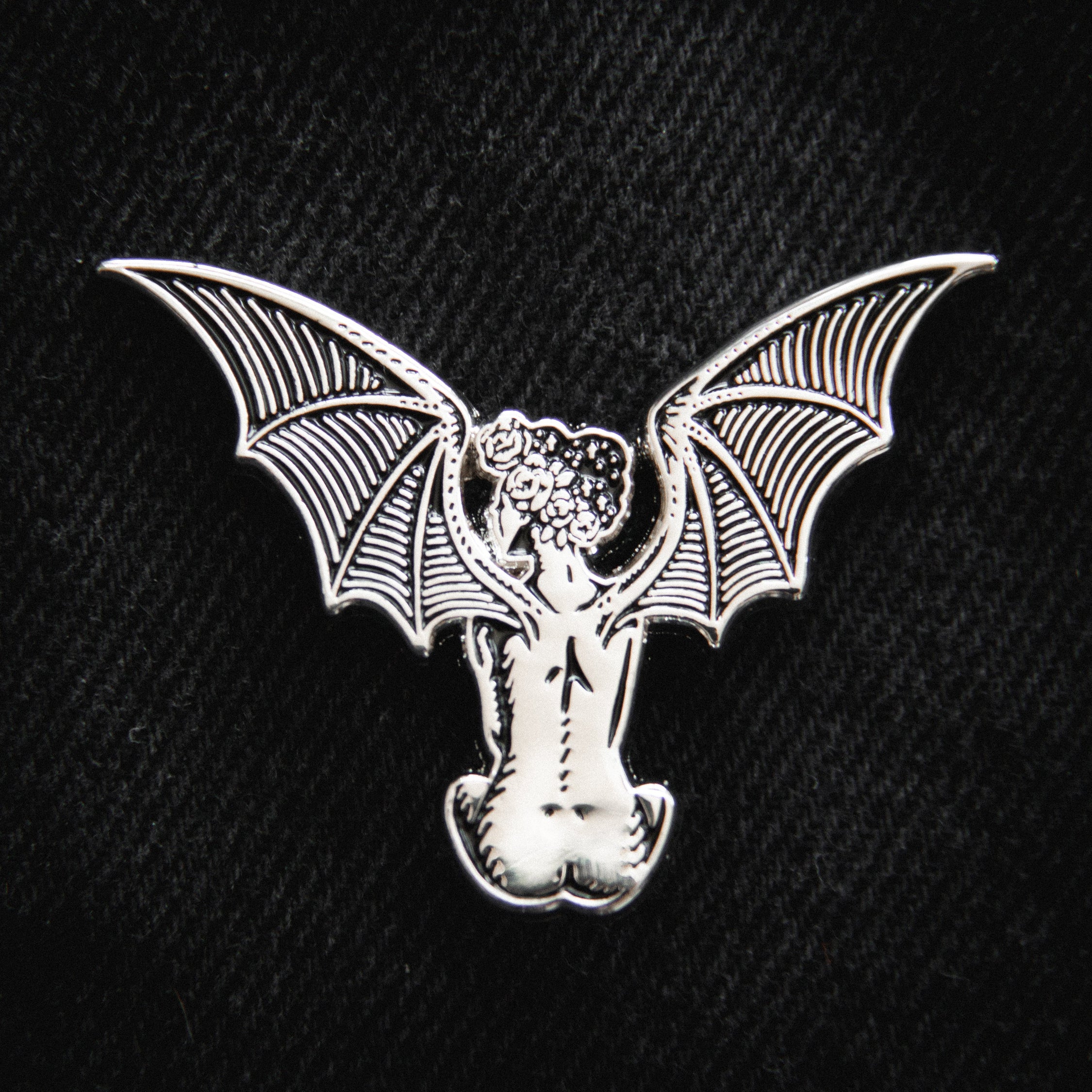 Winged Devil Woman Enamel Pin – Haute Macabre