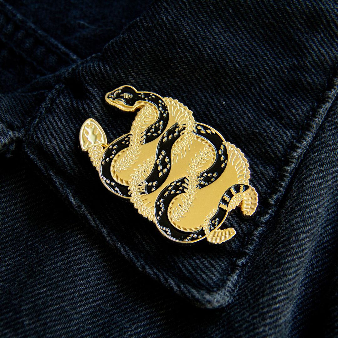 Life &amp; Death Snakes Enamel Pin by Ectogasm