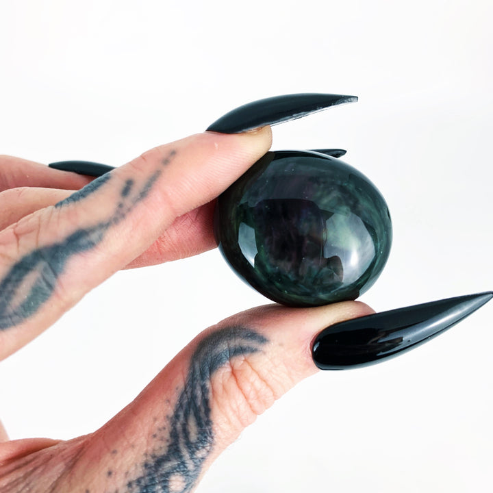 Psychic Weapon: Velvet Obsidian Pocket Pebble