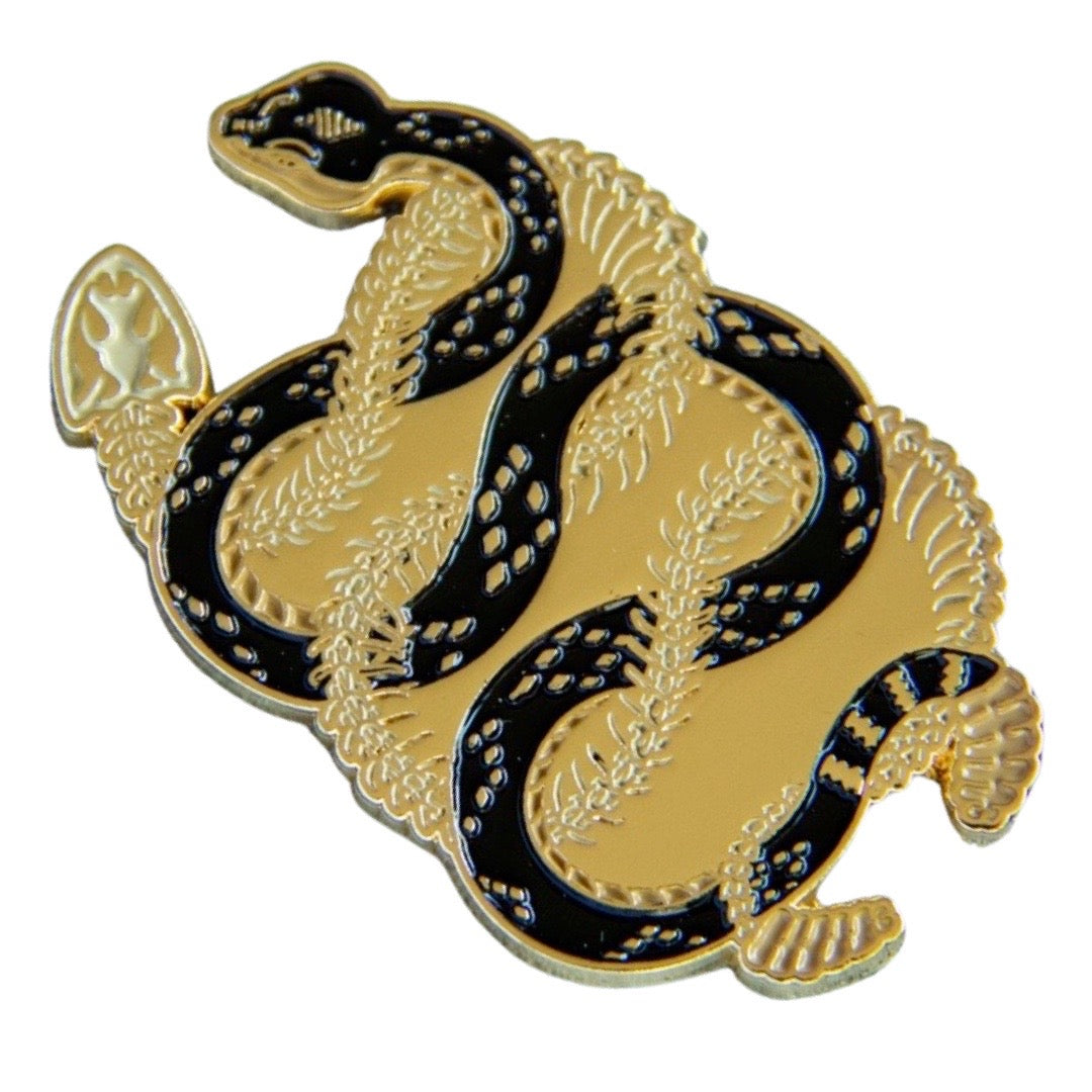 Life &amp; Death Snakes Enamel Pin by Ectogasm