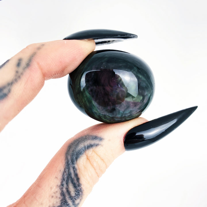 Psychic Weapon: Velvet Obsidian Pocket Pebble