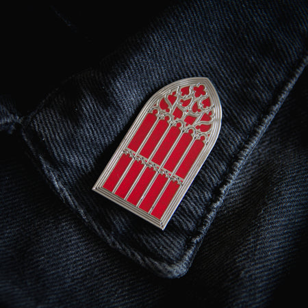 Saint Giles Cathedral Gothic Window Enamel Pin by Ectogasm