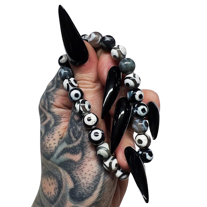 Protection Against Harm: Tibetan Eye Agate Bracelet